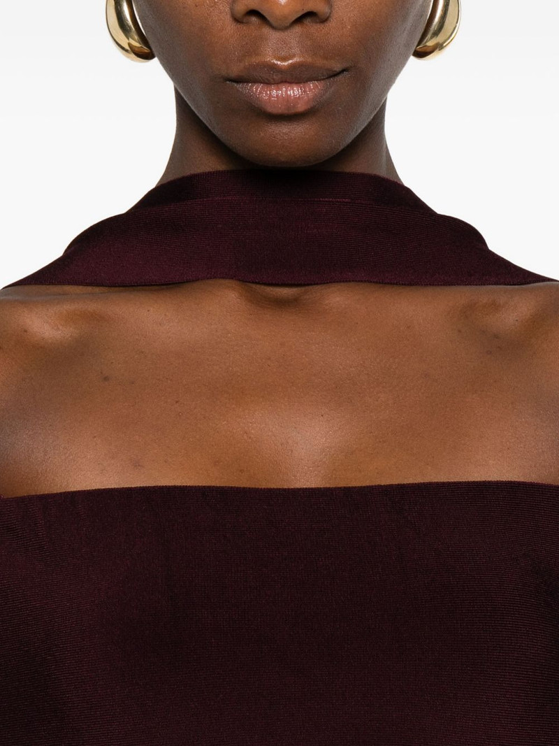 halter-neck ruffled dress 5