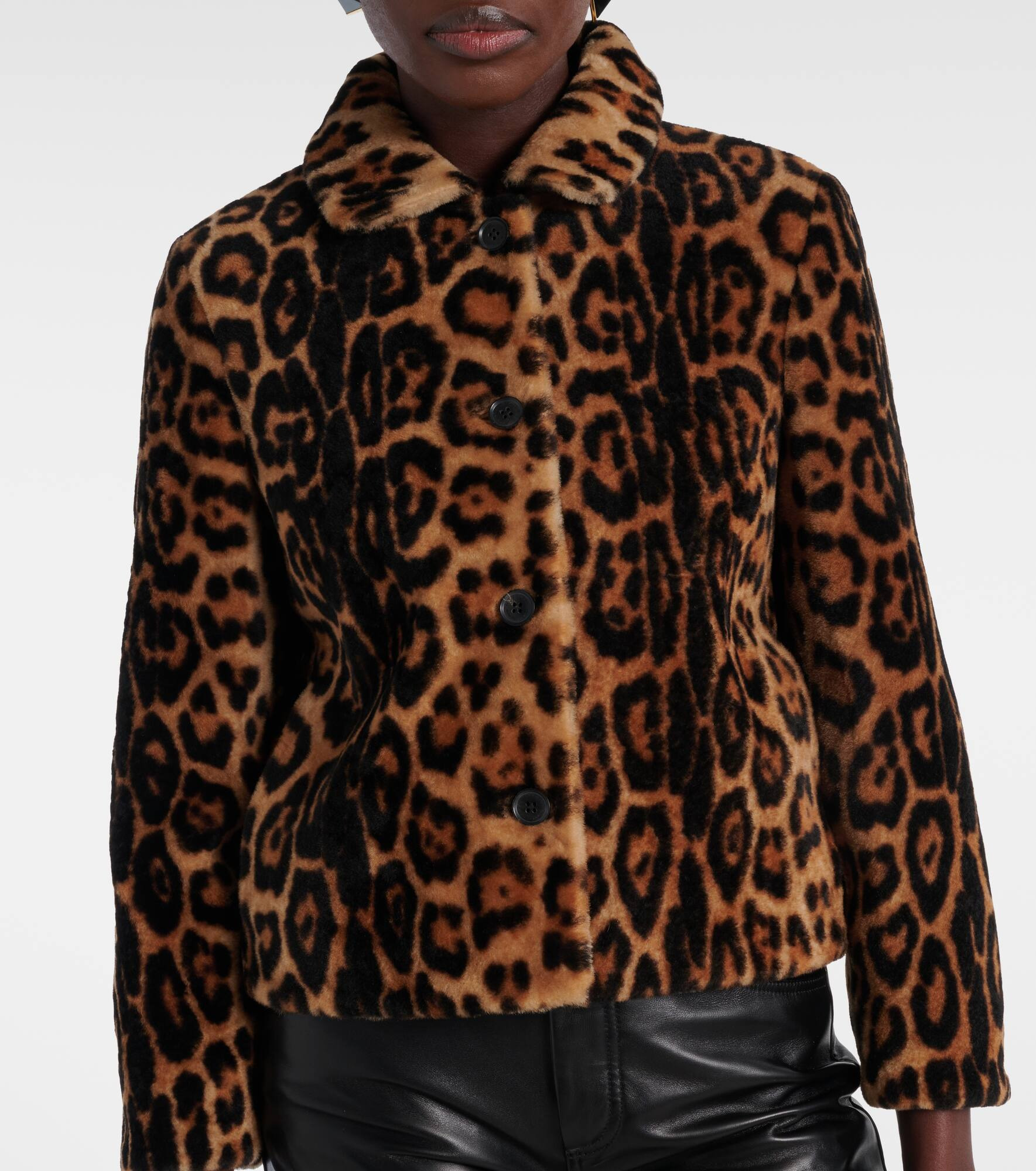 Montmartre leopard-print shearling jacket - 6
