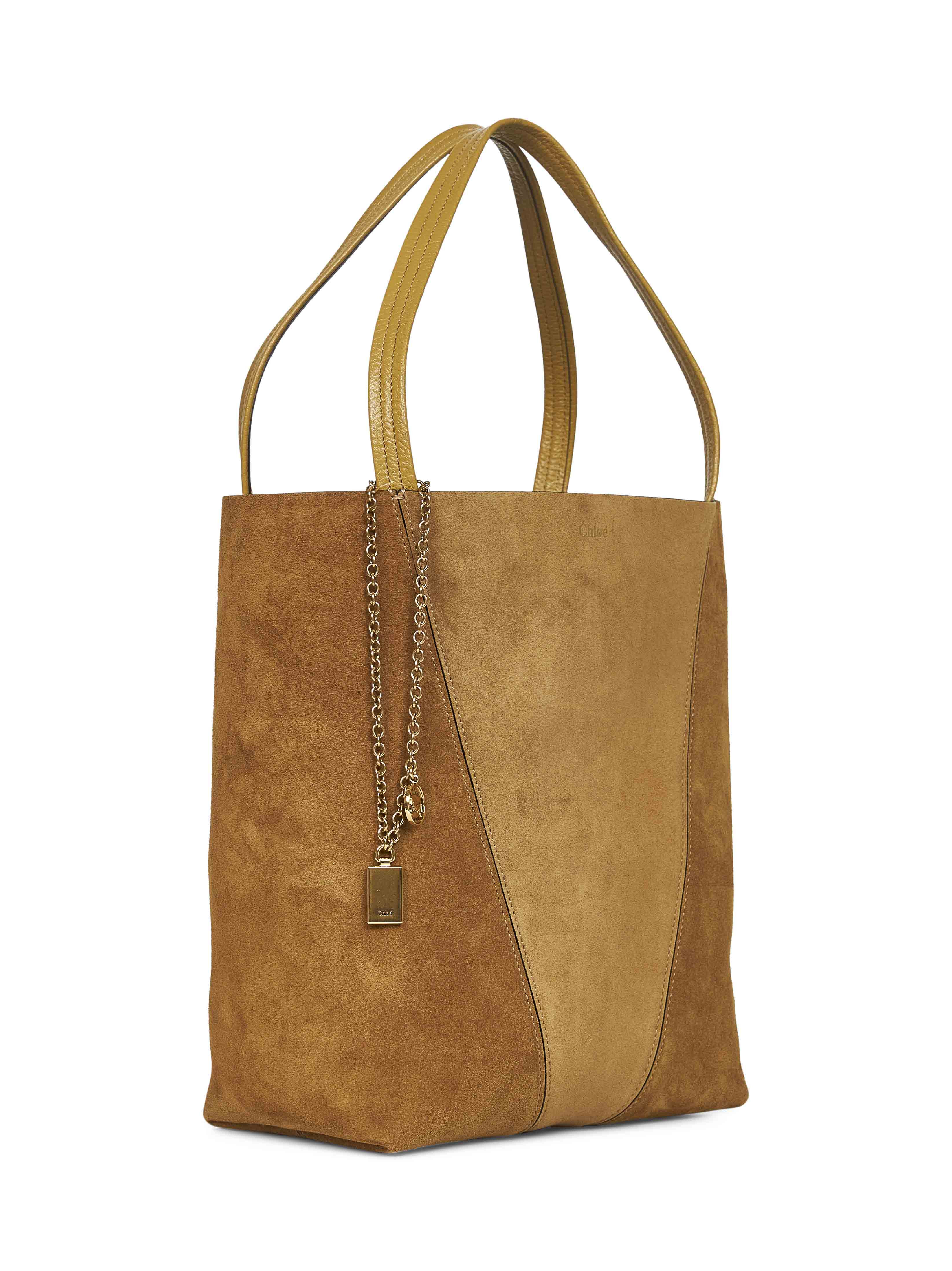 Chloé Women Gold Khaki Chloé Spin Tote Bag - 2