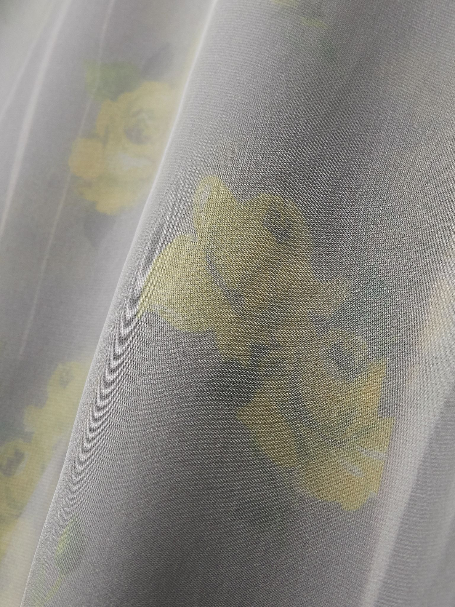 Layered chiffon and floral-print crepe maxi dress Gray - 5