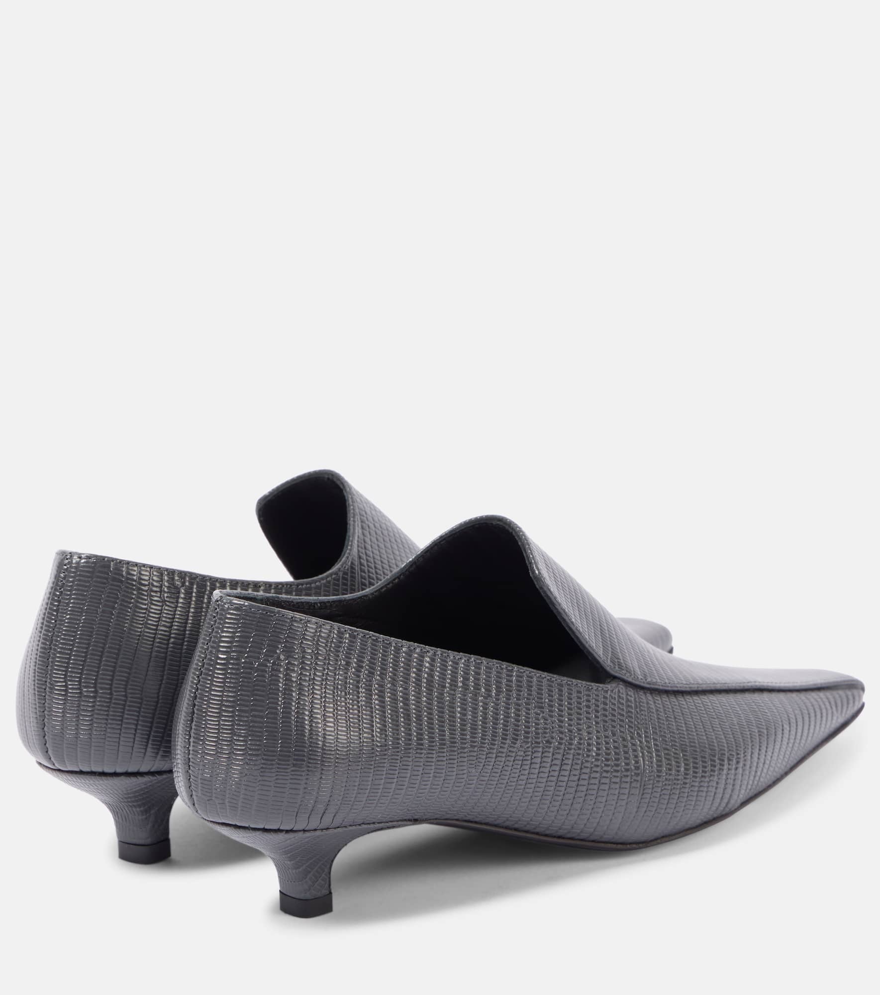 Embossed leather pumps - 2