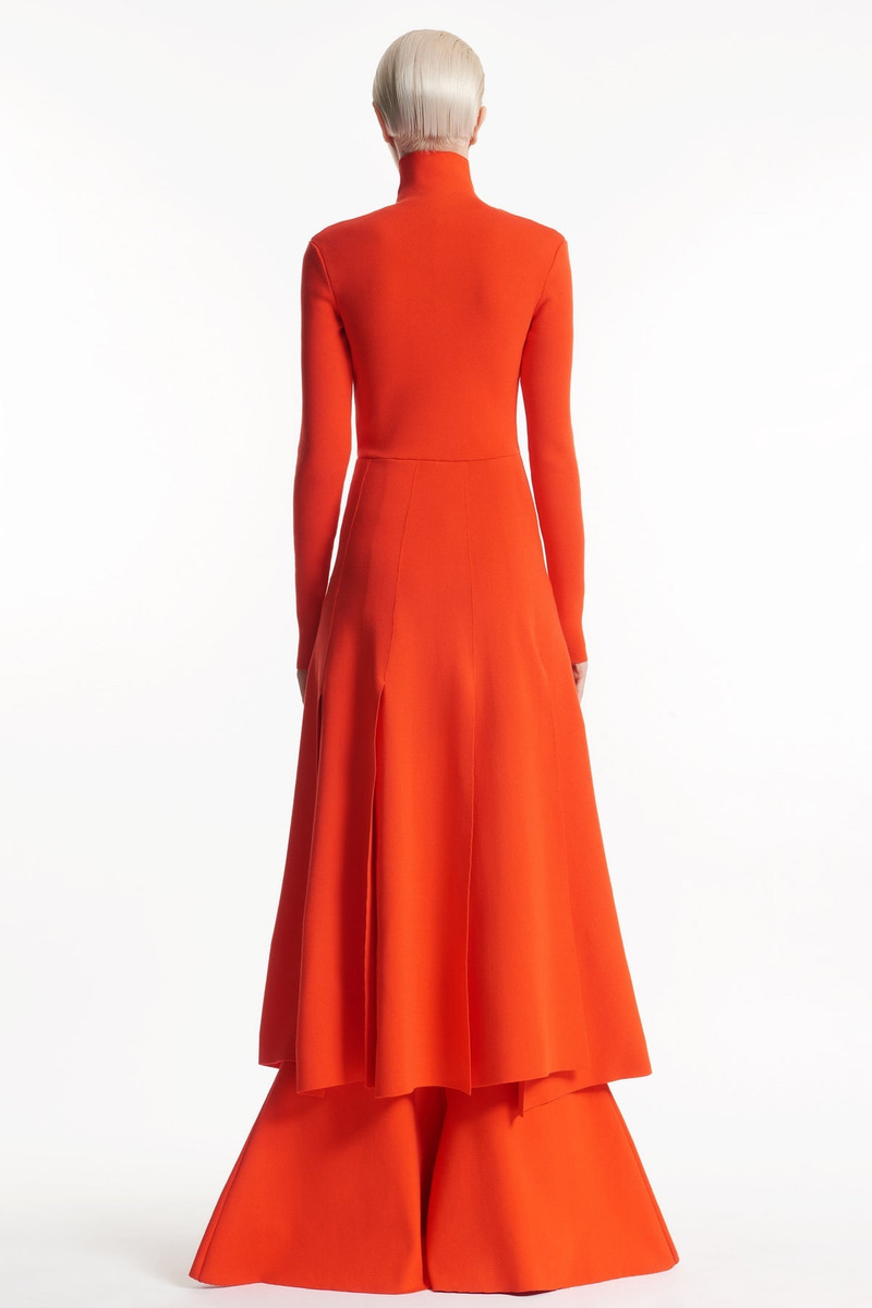 KNIT DRESS WITH FRONT CUTOUT RED 7