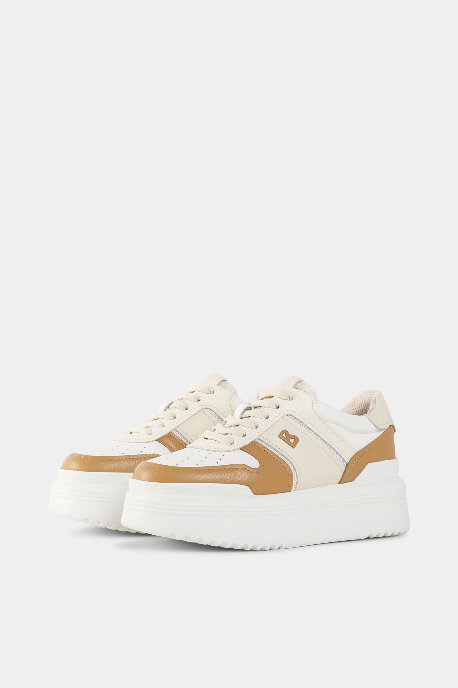 Sneaker New York in Cognac/Off-White - 4