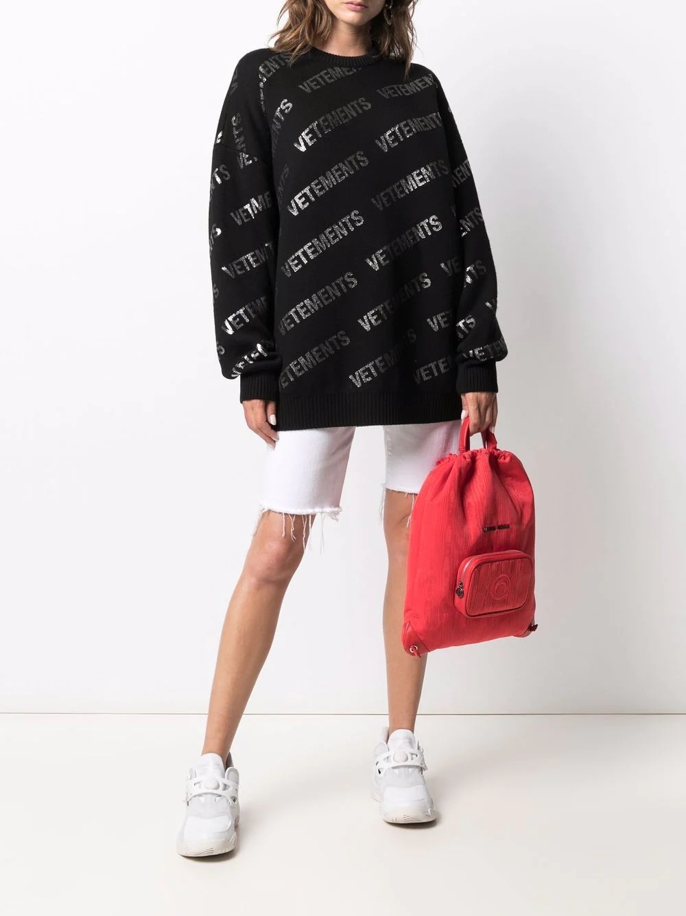 all-over logo print jumper - 3