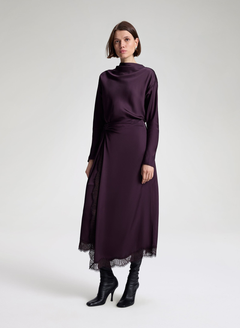 Bella Satin and Lace Midi Skirt 5