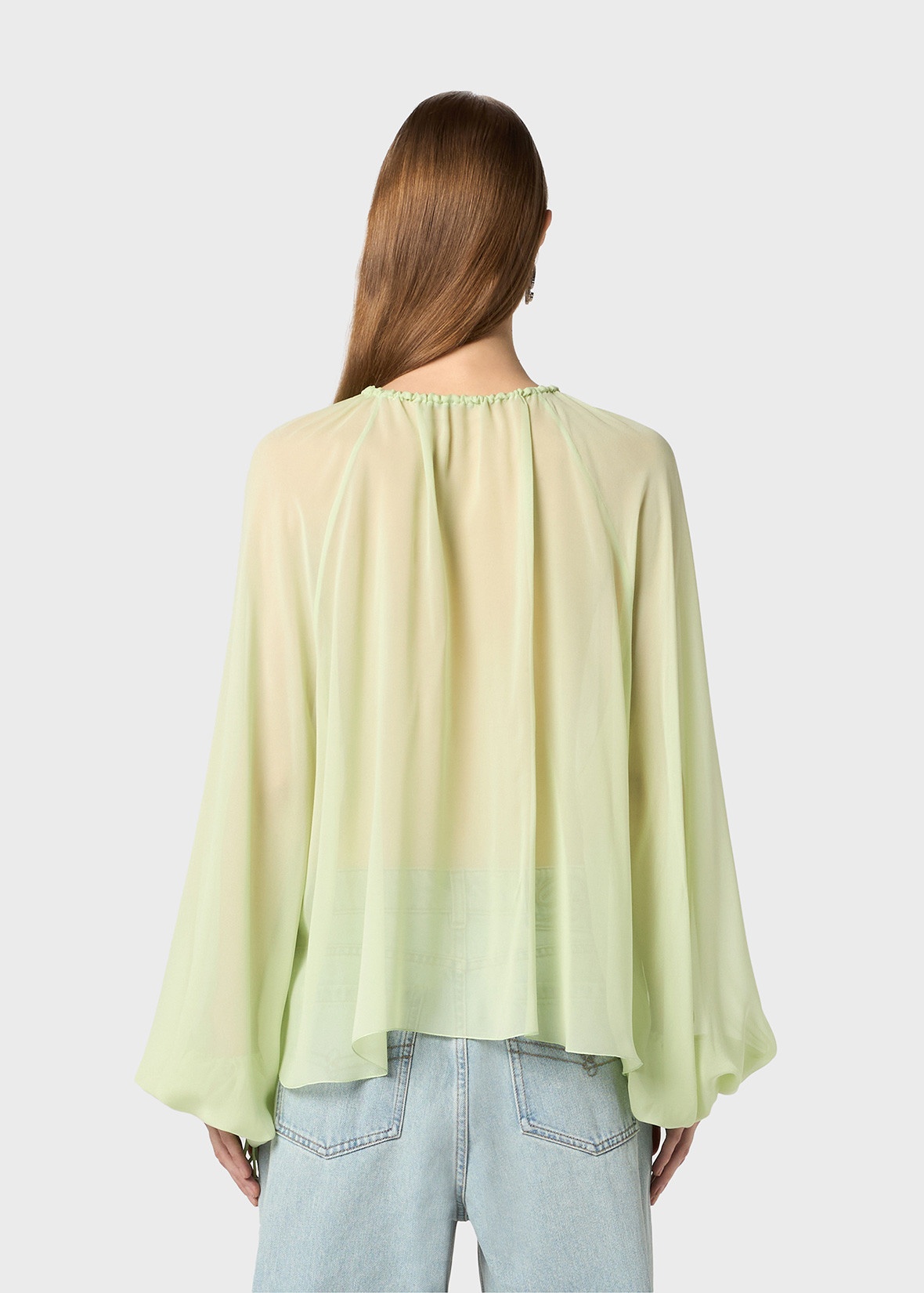 GEORGETTE BLOUSE WITH RUFFLES - 4