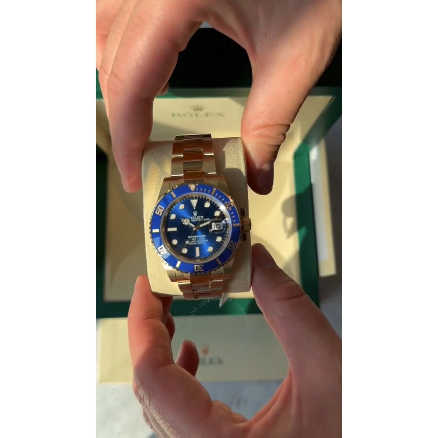 Rolex Submariner Blue Dial 18K Yellow Gold Oyster Bracelet Automatic Men's Watch 126618LBBLSO - 7