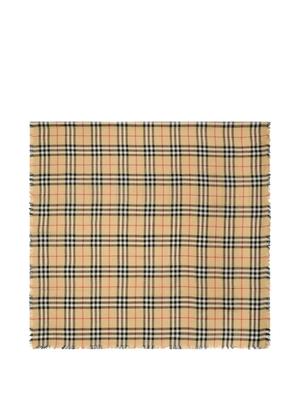 Check cashmere-silk scarf - 1