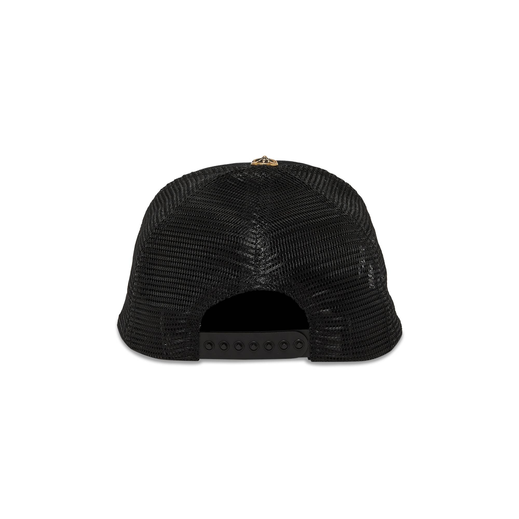 Chrome Hearts St. Barths Exclusive Cemetery Cross Trucker Hat 'Black/Orange' - 4