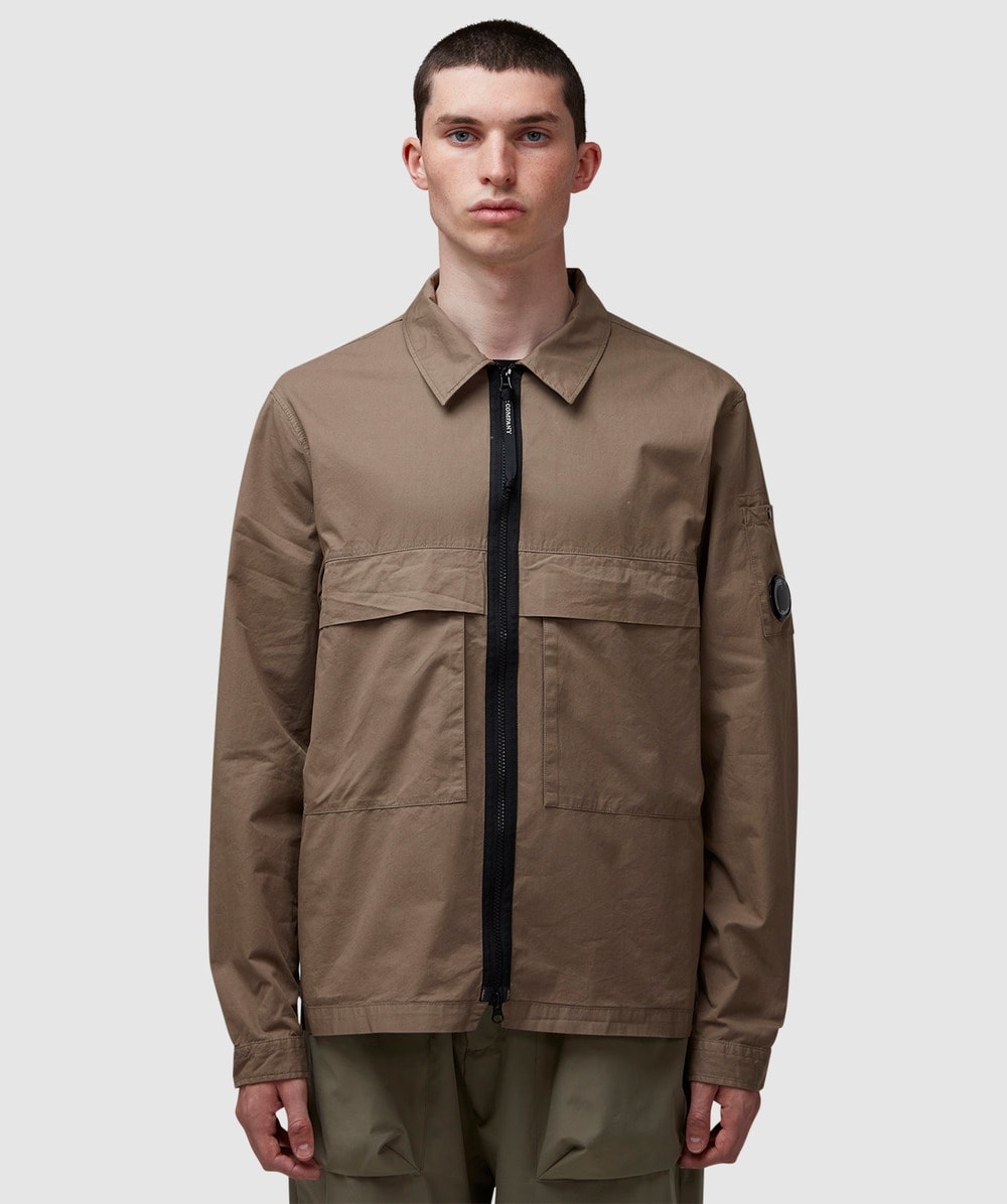 Gabardine utility overshirt - 1