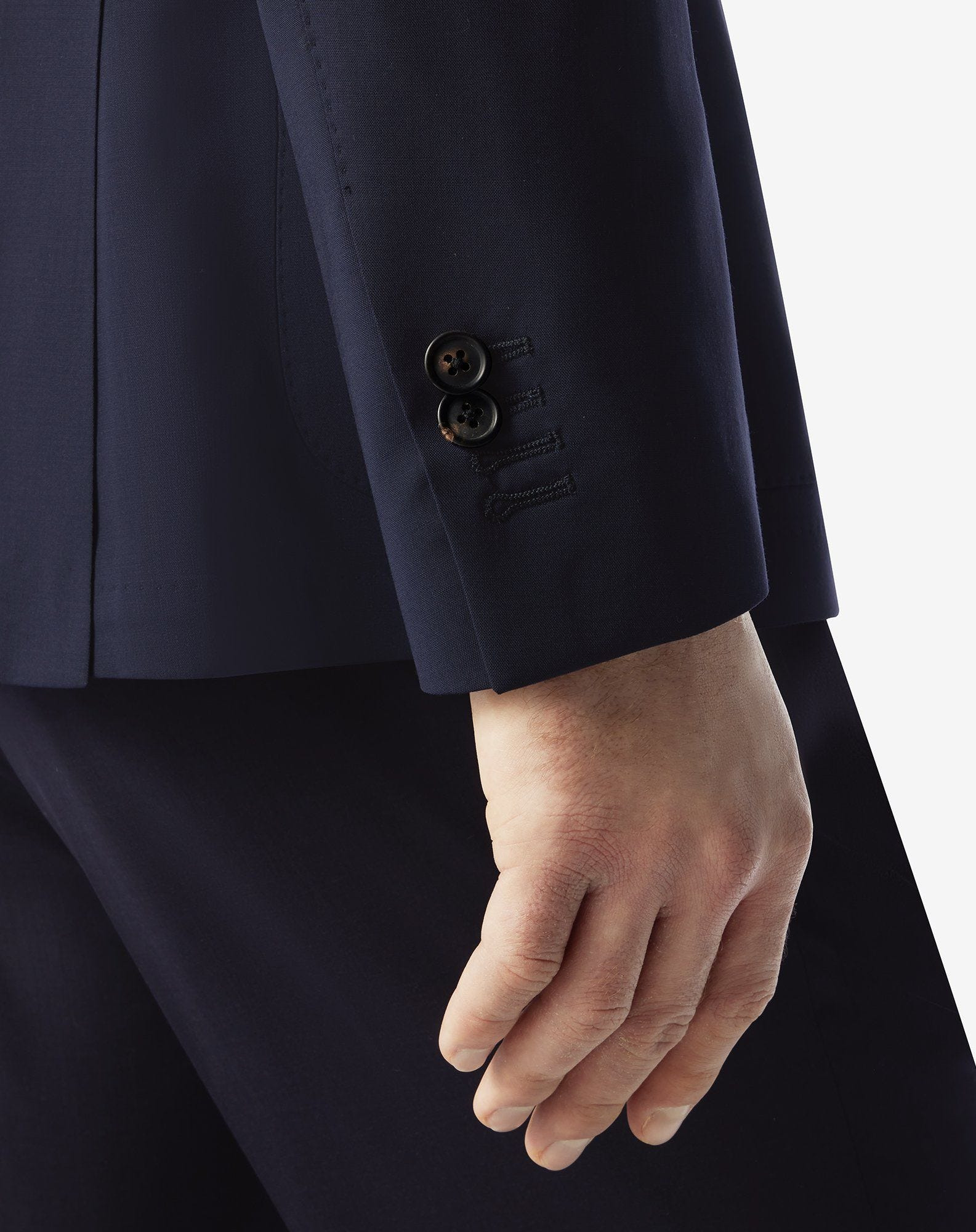 Unlined navy blue wool suit - 5