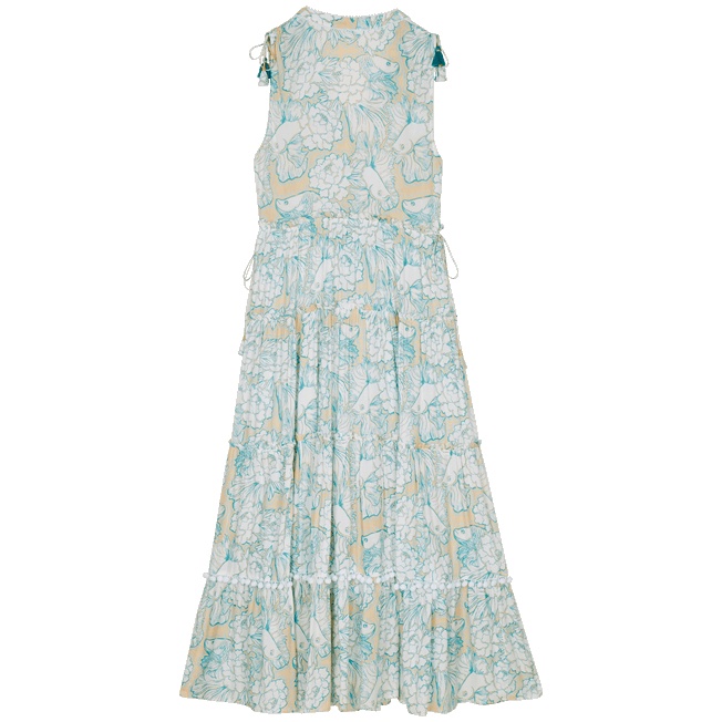 Women Maxi Dress Hidden Fishes - Vilebrequin x Poupette St Barth - 2