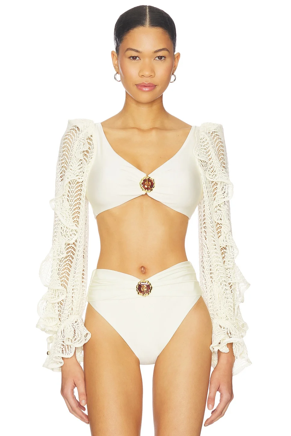 Jade Long Sleeve Bikini Top - 1