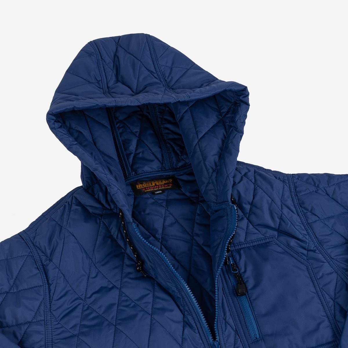 IHJ-100-BLU Quilted Light Parka - Blue - 8