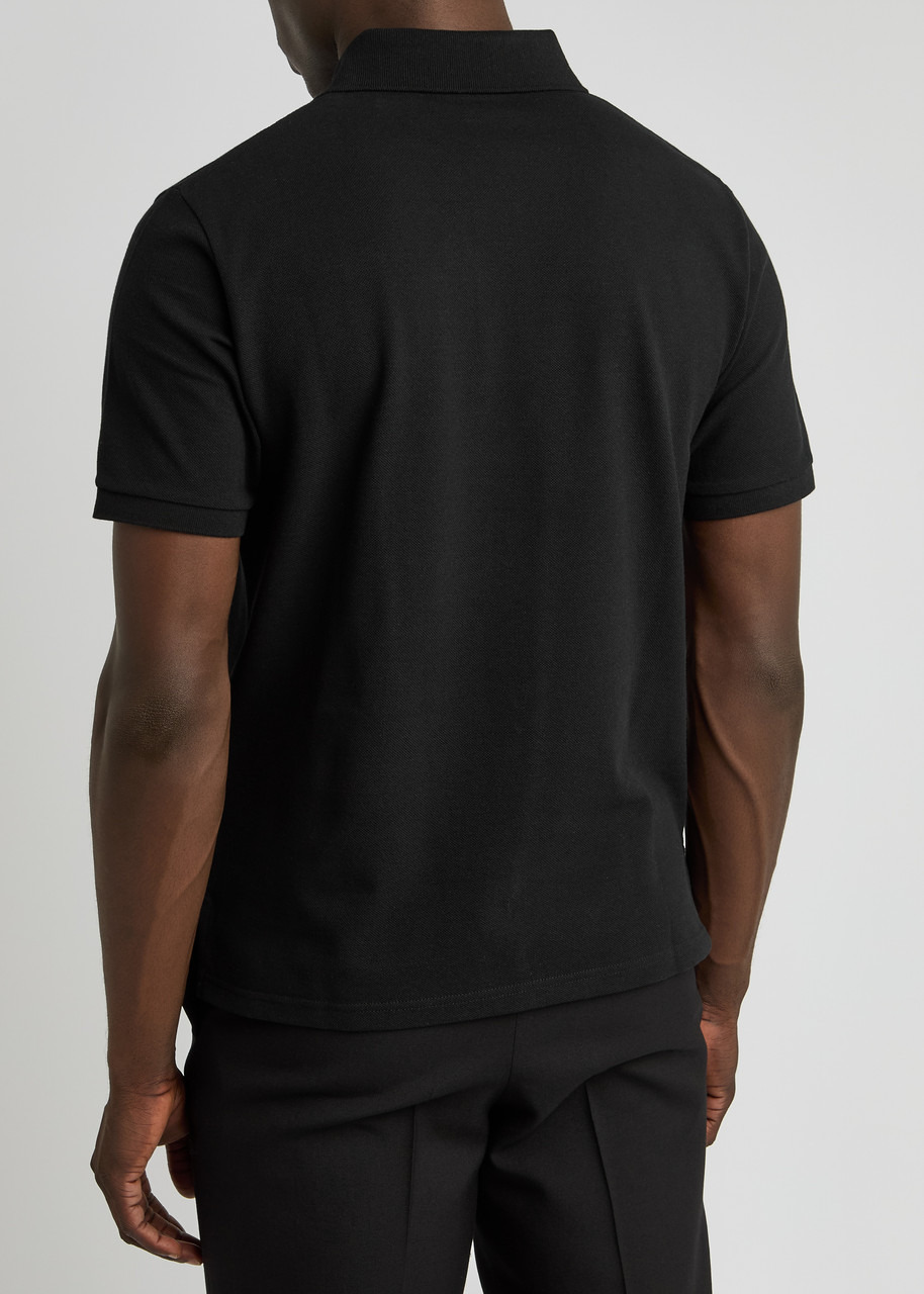 Saint Laurent Logo-embroidered Piqué Cotton Polo Shirt - 3