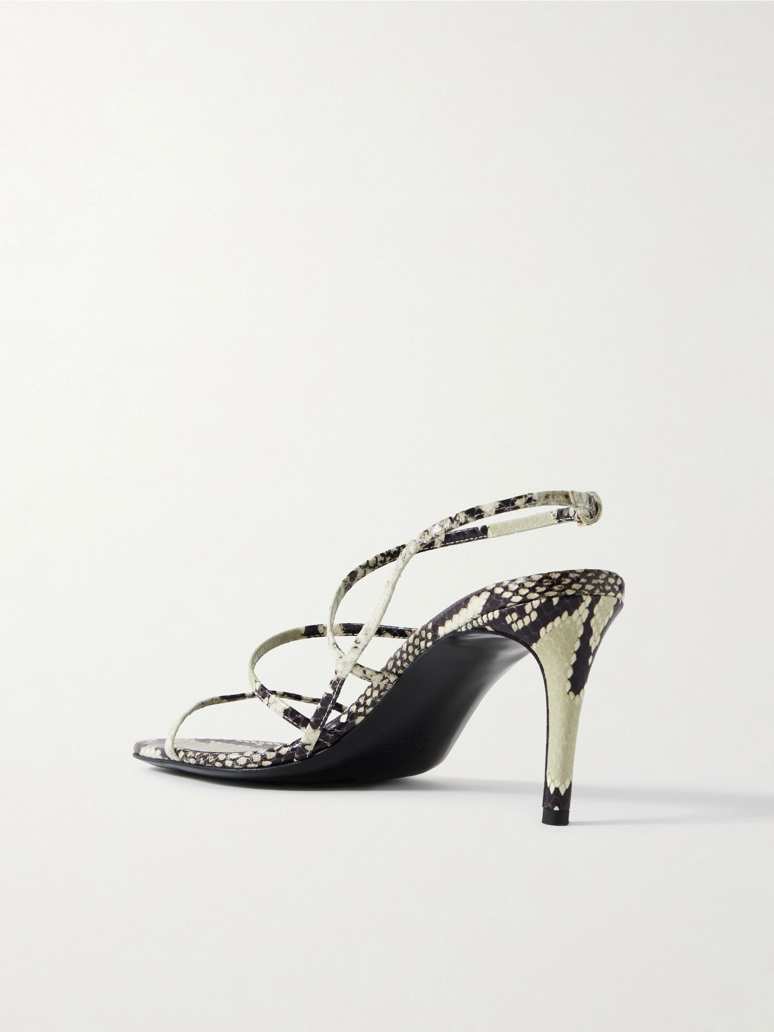 Loop snake-effect leather sandals Snake print - 3