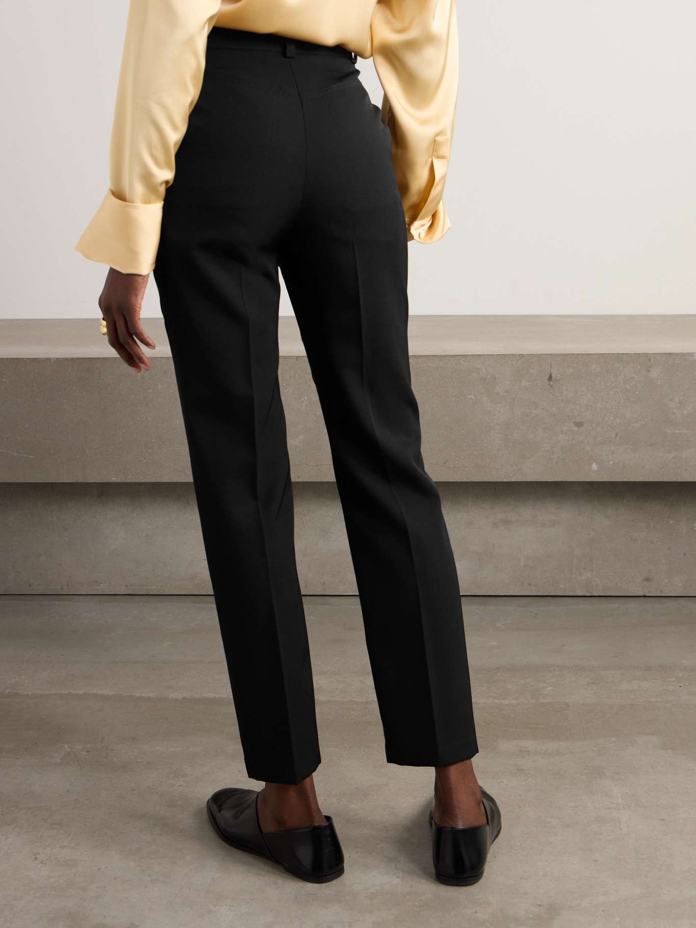 Norma wool-twill straight-leg pants Black - 4