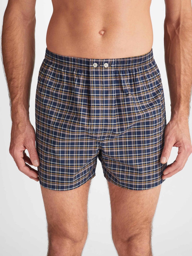 Men's Classic Fit Boxers Barker 37 Cotton Navy - 5