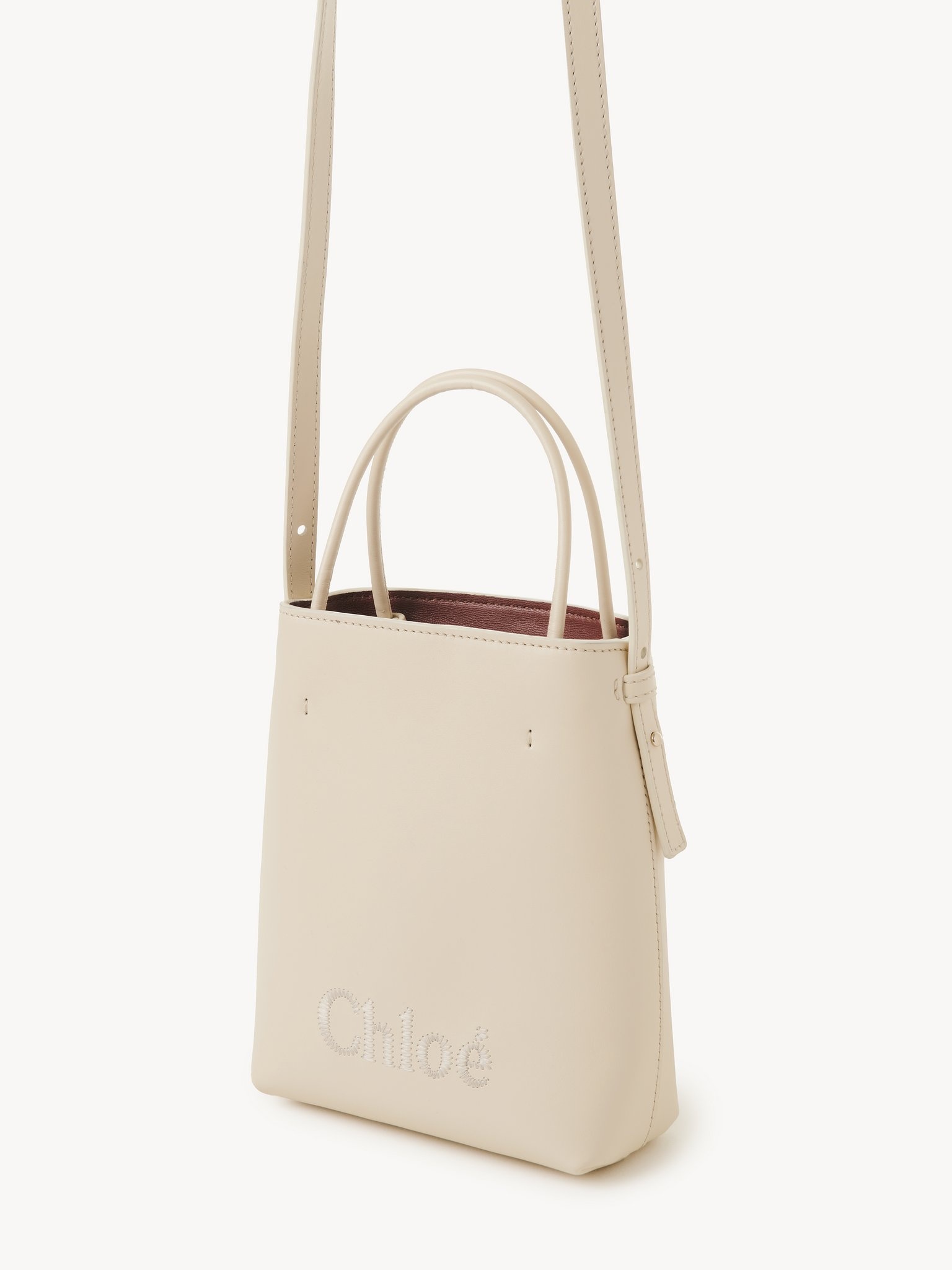 MICRO CHLOÉ SENSE TOTE BAG IN LEATHER - 2