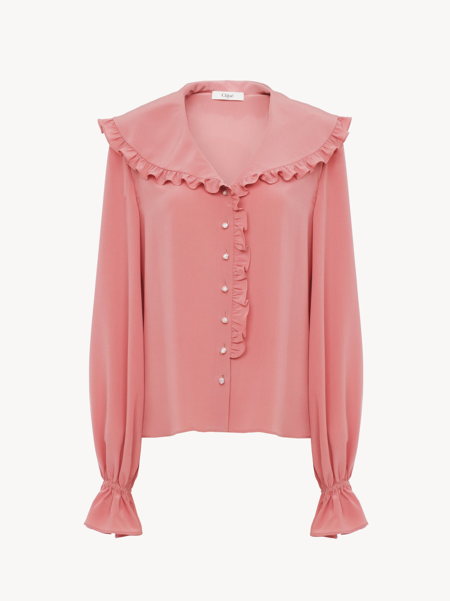 FLUID RUFFLE BLOUSE IN CRÊPE DE CHINE - 2