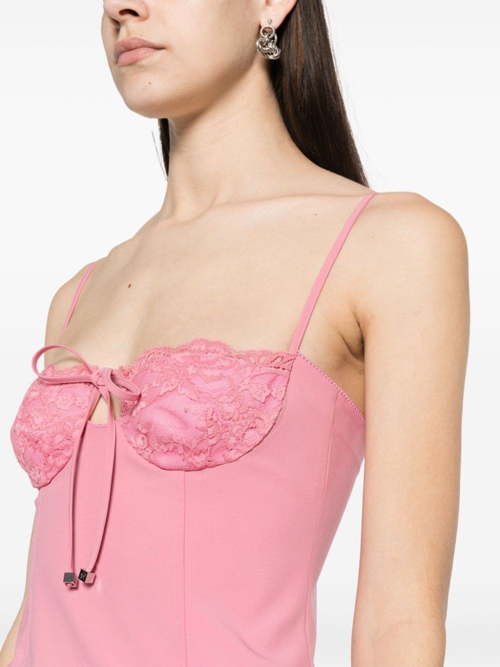 lace-detail mini dress - 5