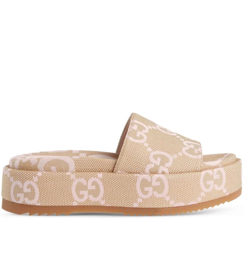 Gucci GG Jumbo Platform Slide Sandals - 1