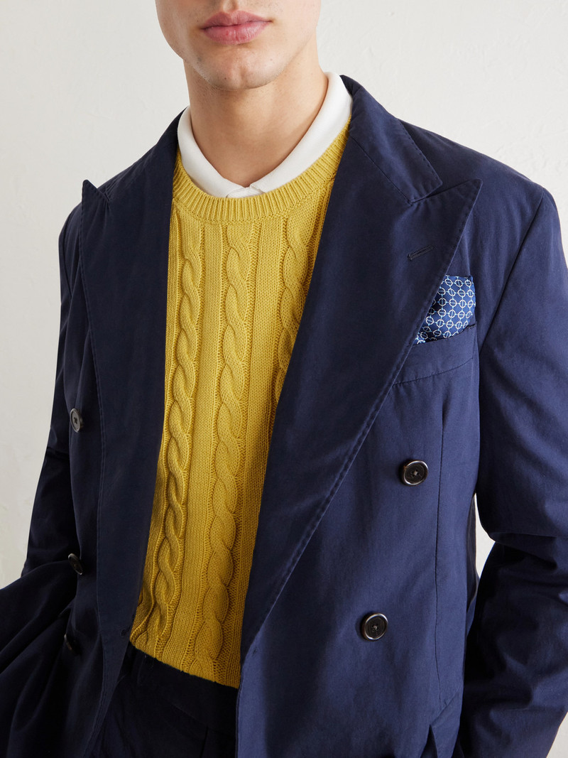 Double-Breasted Cotton-Canvas Suit Jacket 5