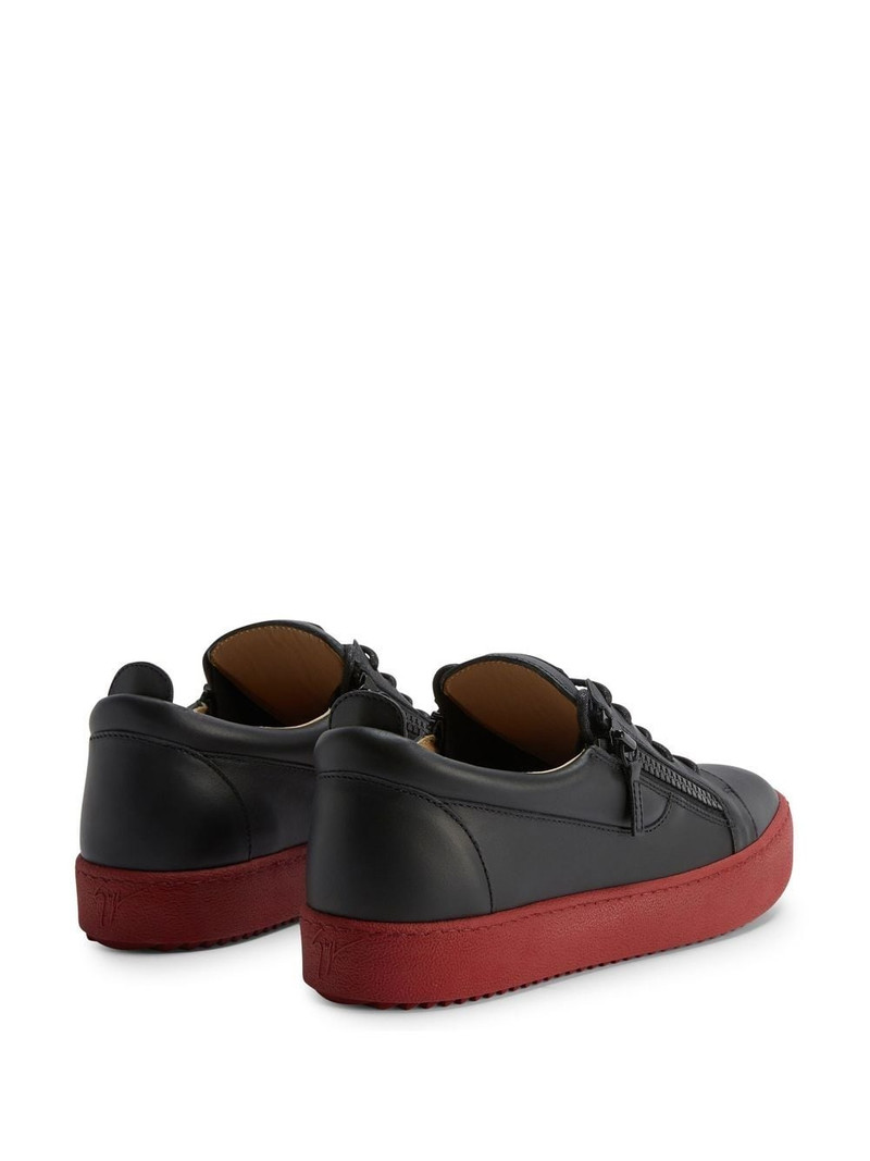 Frankie leather low-top sneakers 3