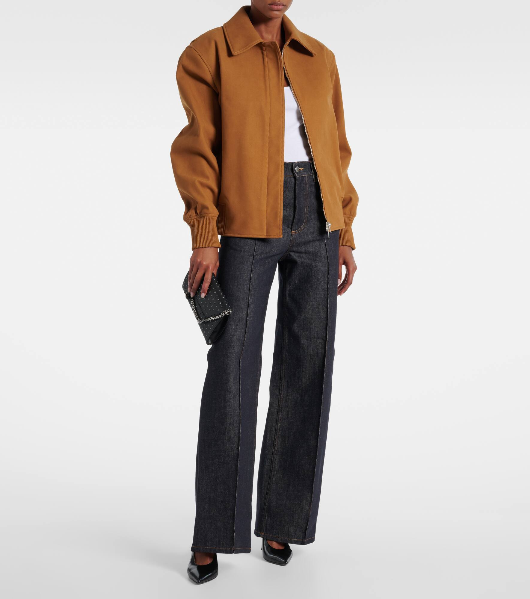 Oversized faux suede blouson - 2