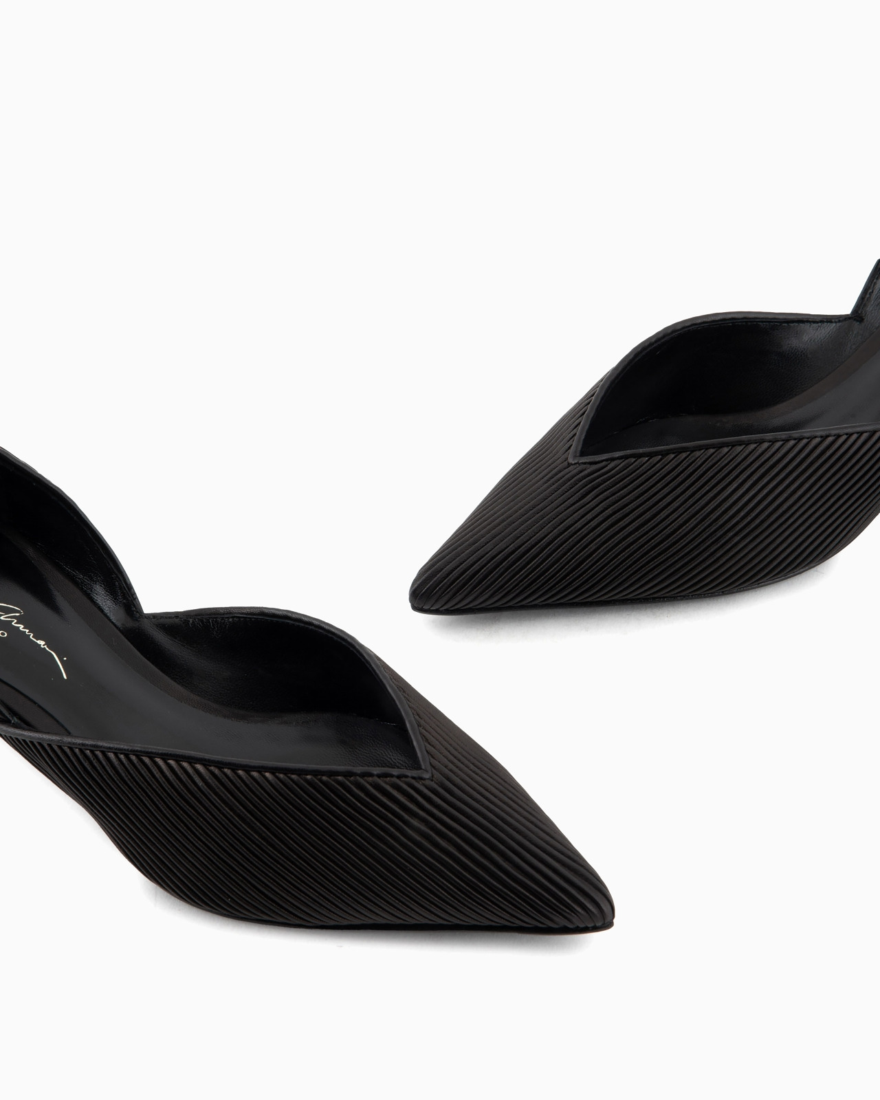 Pleated nappa-leather court shoes - 5