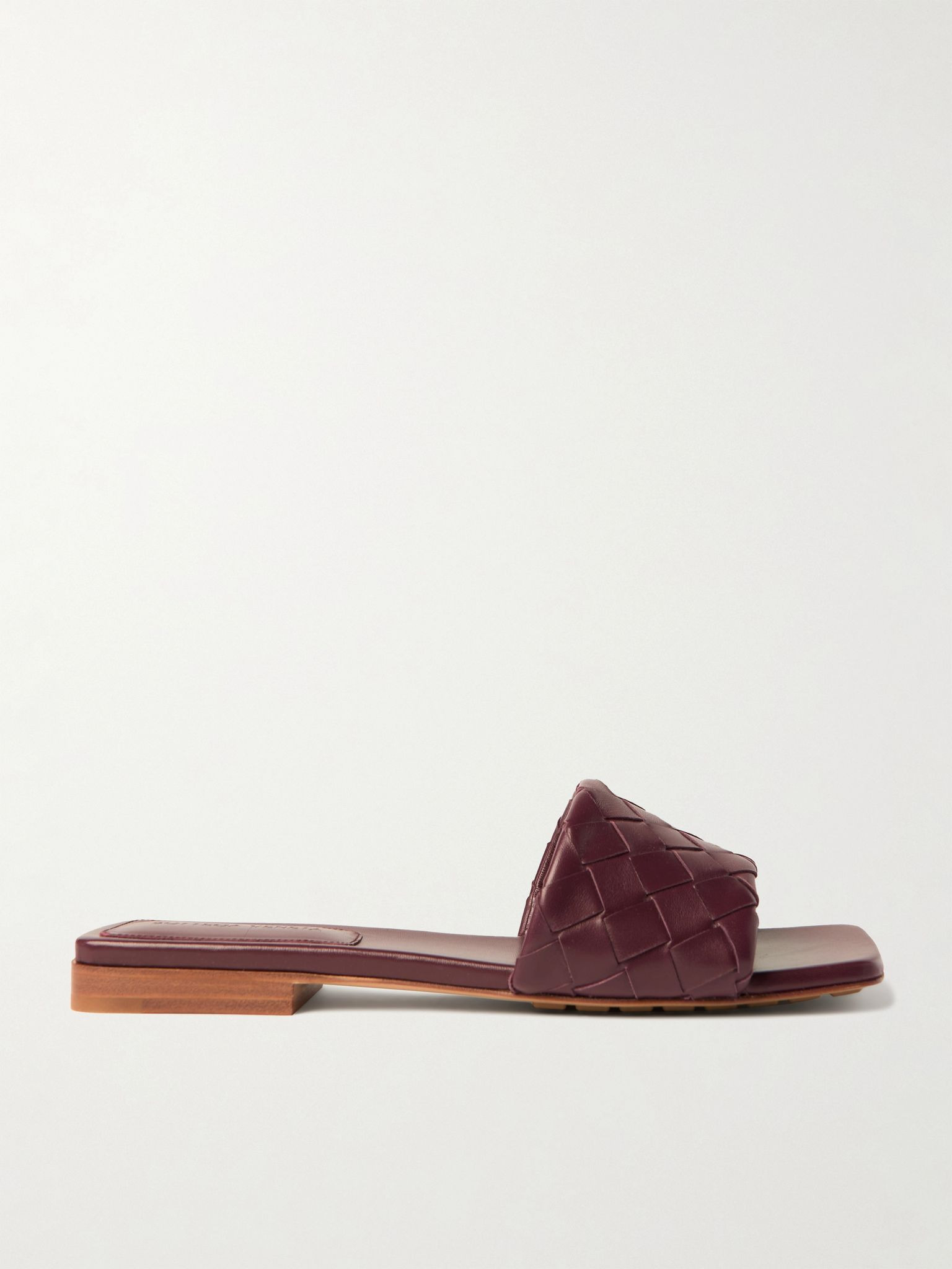 Parco intrecciato leather slides Red - 1