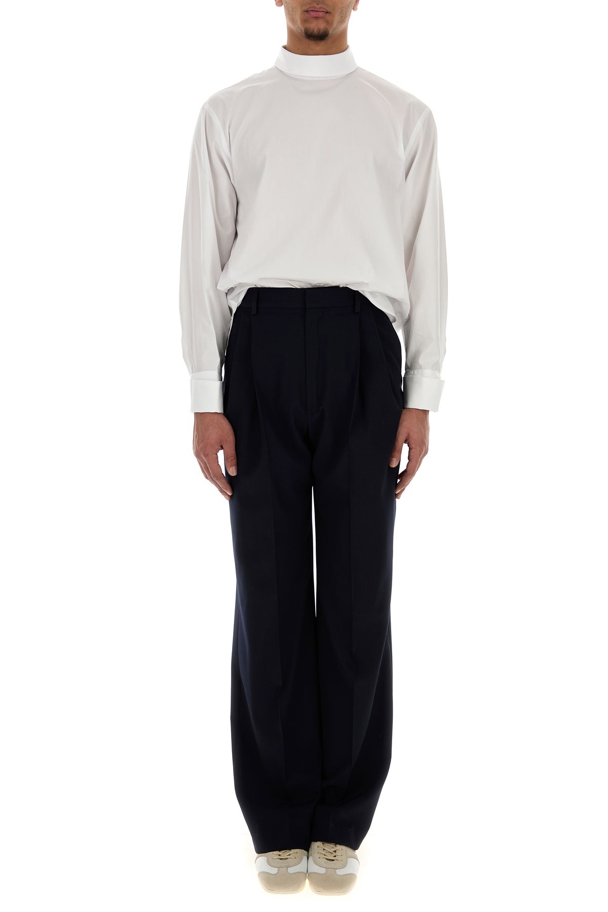 Navy blue wool Panrom pant - 6