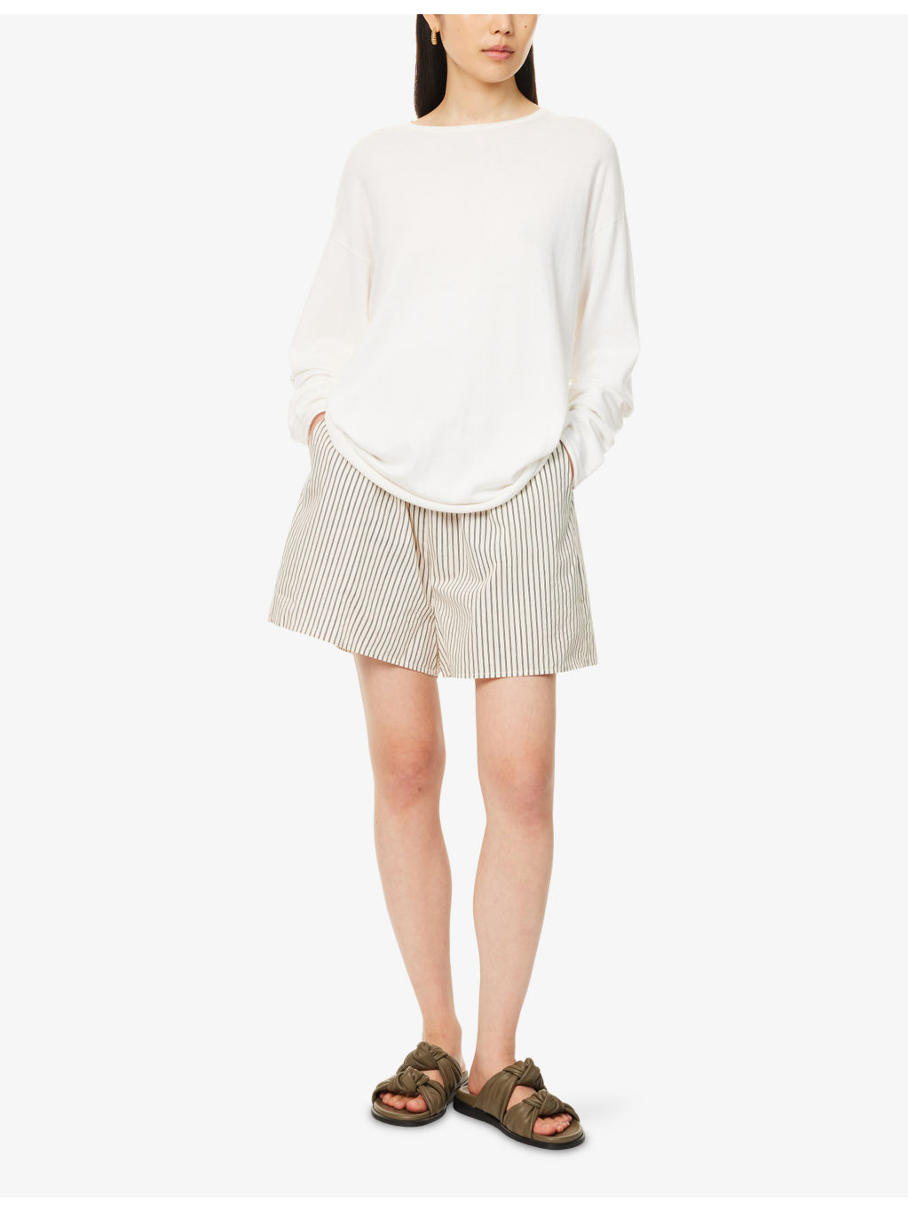 Aries Round-Neck Cotton and Cashmere-Blend Knitted Jumper - 2