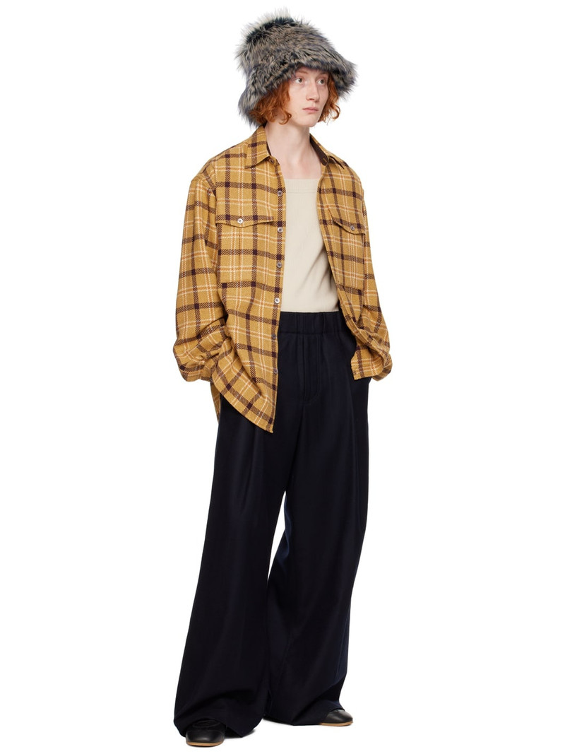 Dries Van Noten Yellow Check Shirt outlook