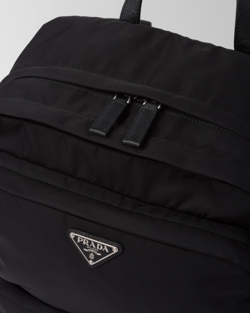 Re-Nylon and Saffiano leather backpack 6
