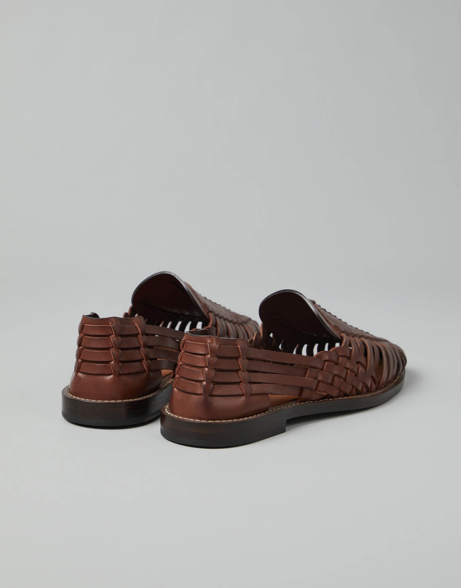 Woven calfskin sandals - 2