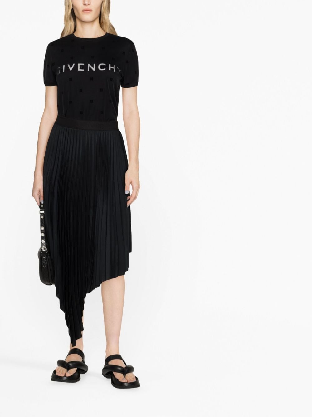 logo-print layered-effect T-shirt - 2
