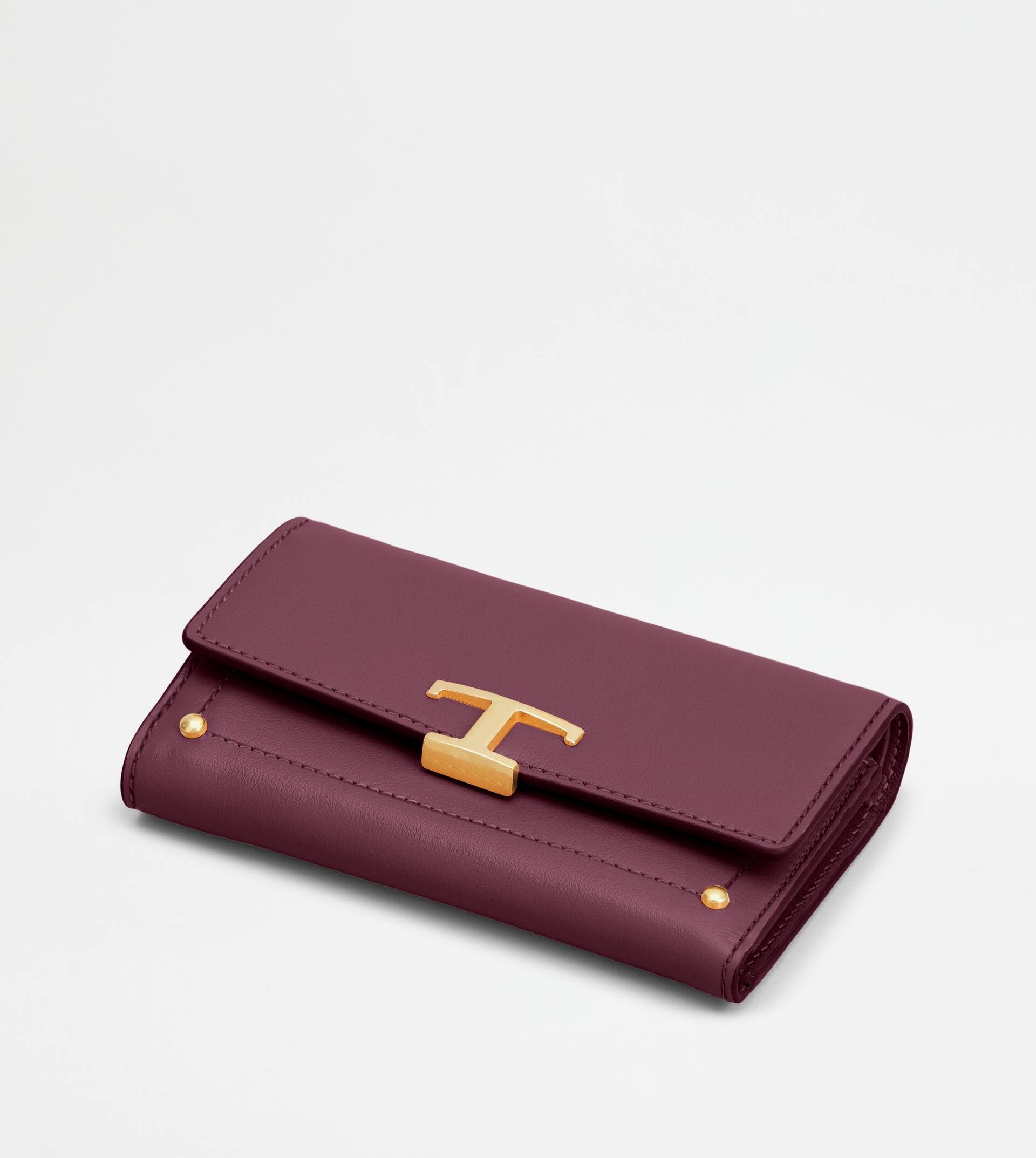 TIMELESS WALLET IN LEATHER - BURGUNDY - 4