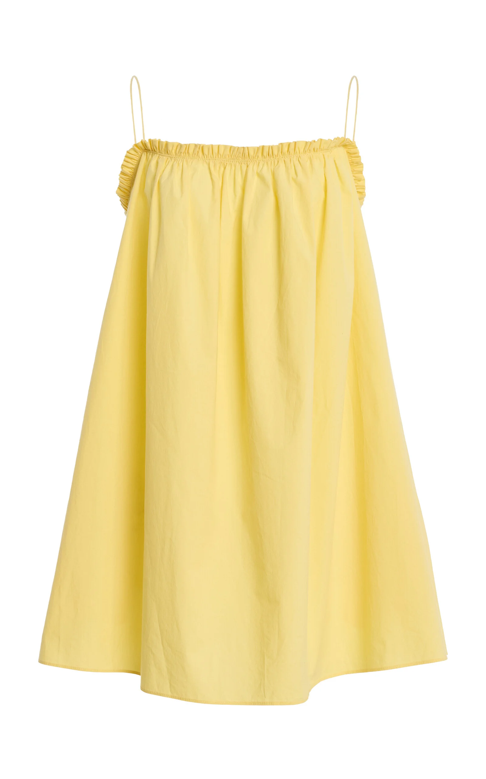 Frill Cotton Mini Cami Dress yellow - 1