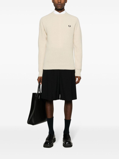 Fred Perry logo-embroidered wool jumper outlook
