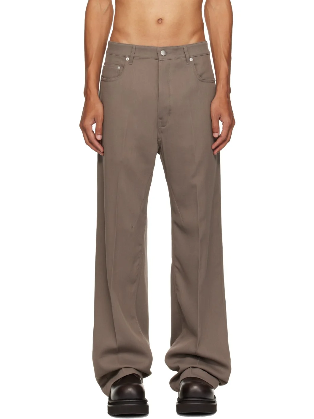 Taupe Tower Geth Trousers - 1