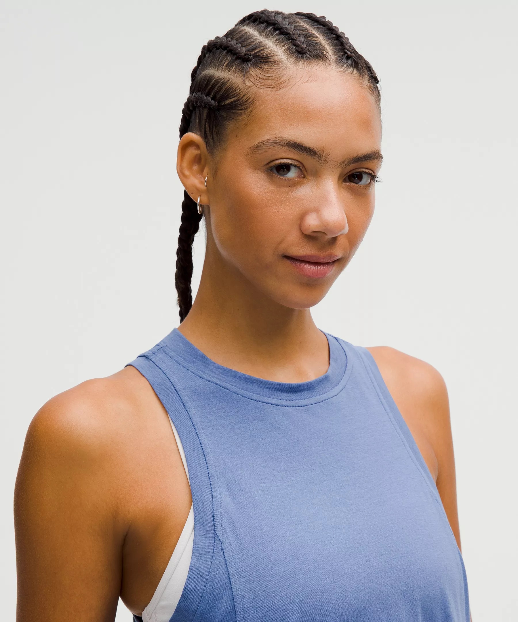 Long Cotton Crewneck Tank Top - 4