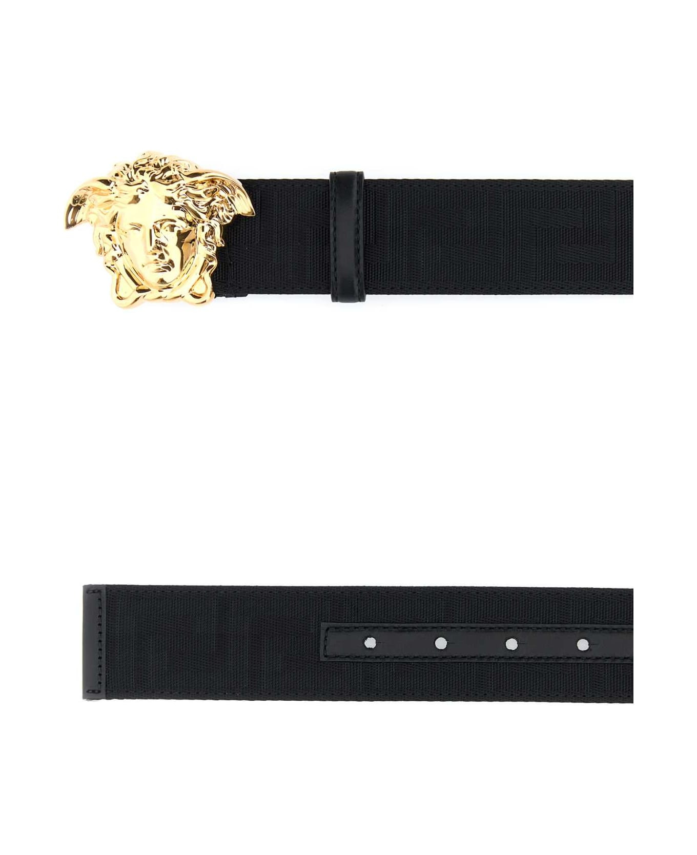 Black Fabric Medusa Belt - 2