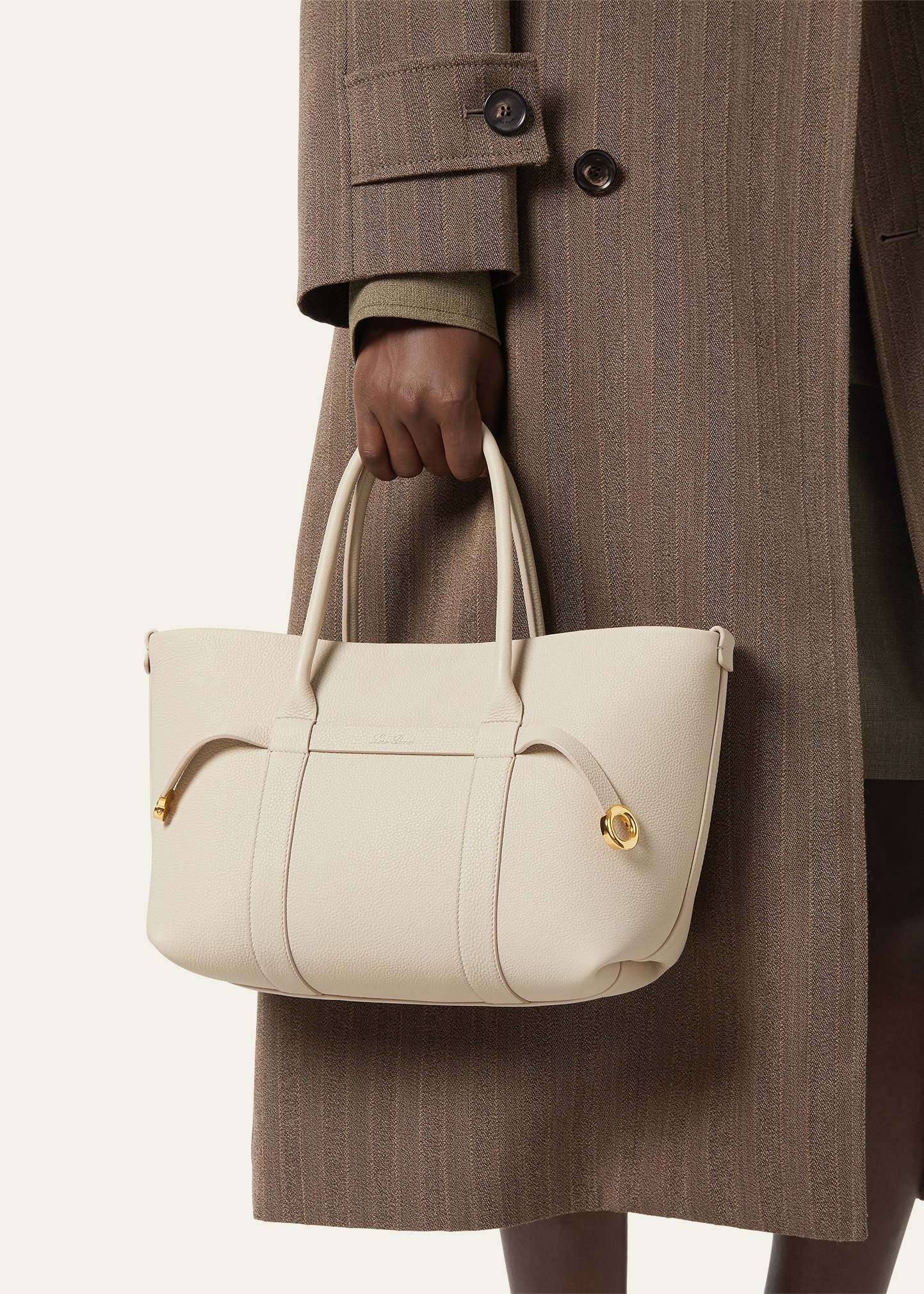 Ghiera Small Leather Shopper Tote Bag - 2