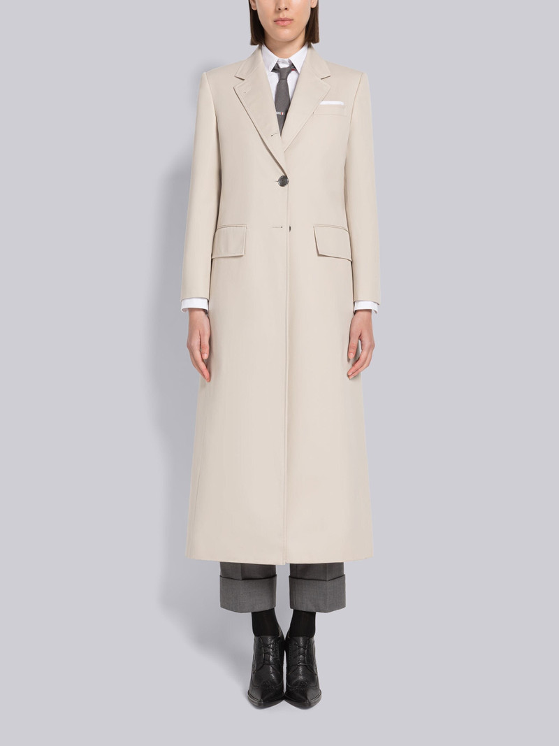 Waterproof Twill Wide Lapel Overcoat 1