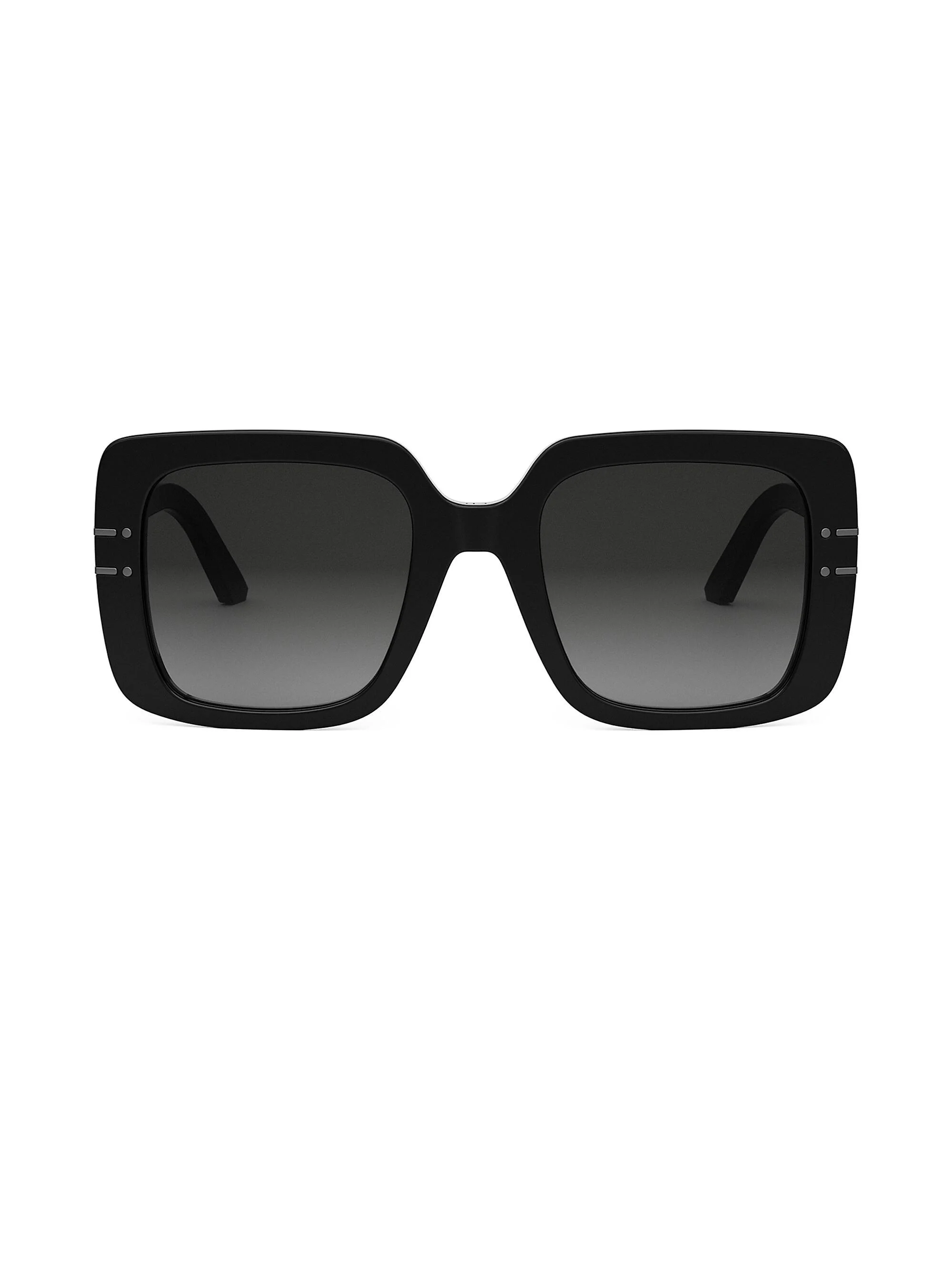 Women's DiorSignature S11I 54MM Square Sunglasses - Gradient Grey Black - 1