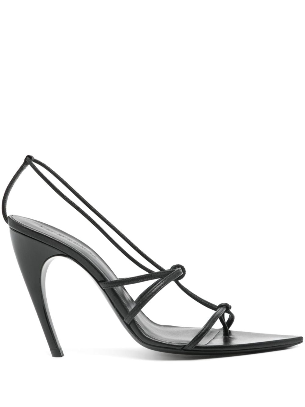 100mm leather sandals - 1