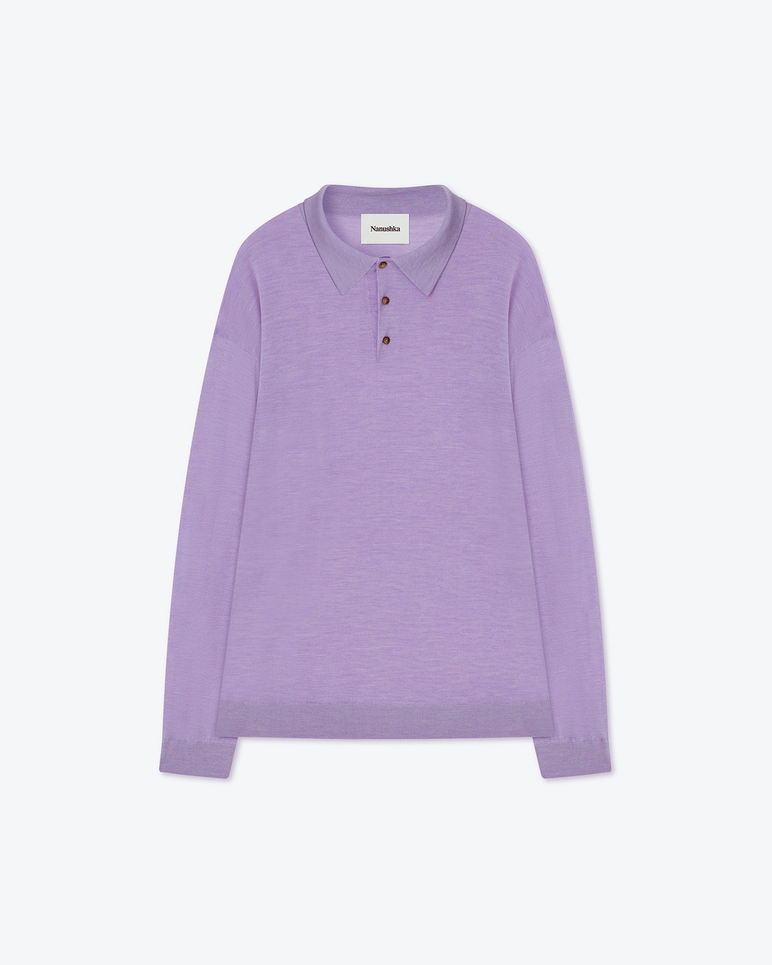 ZIAST - Merino wool polo - Lilac - 1