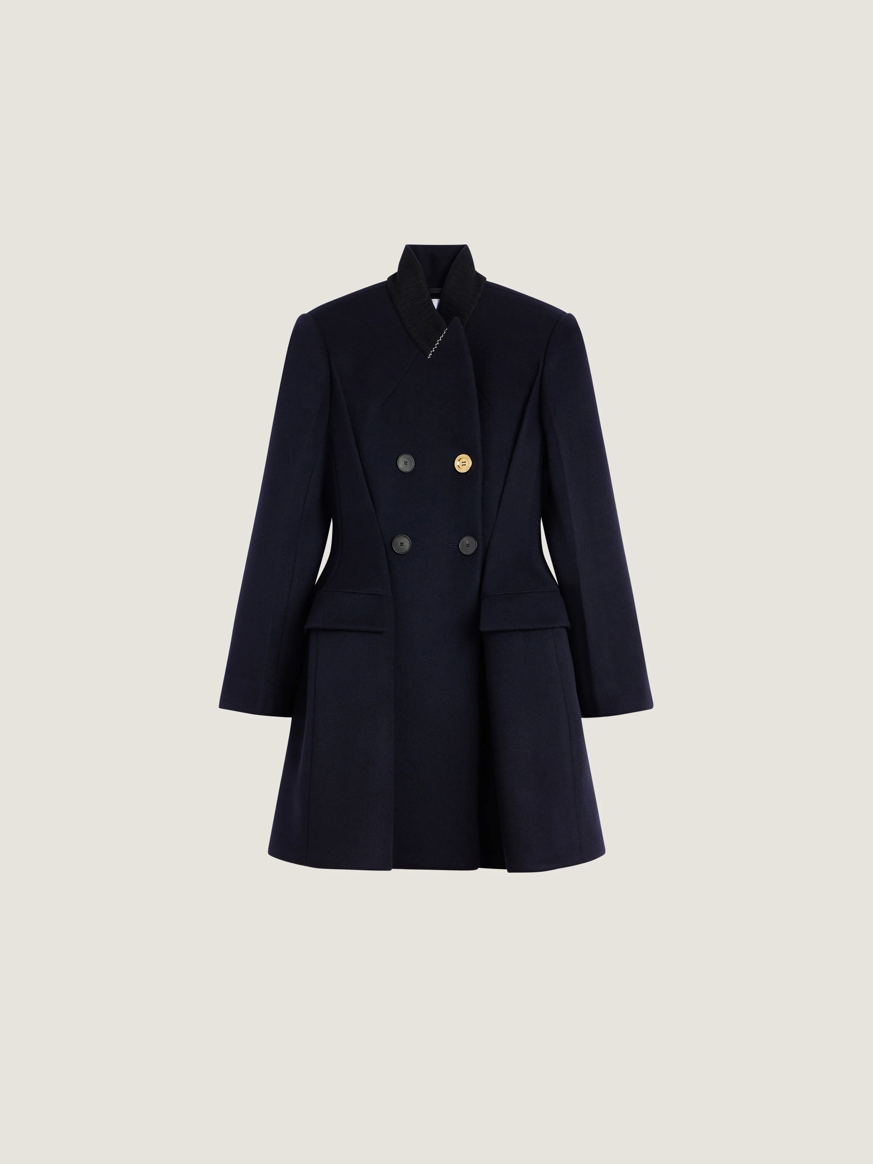 PINCH COAT IN WOOL AND CASHMERE - 1