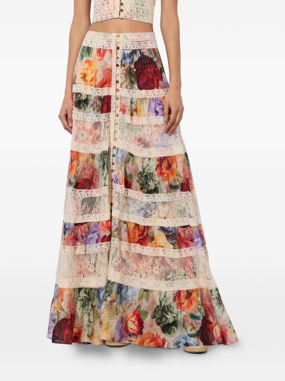 floral-print maxi skirt - 3